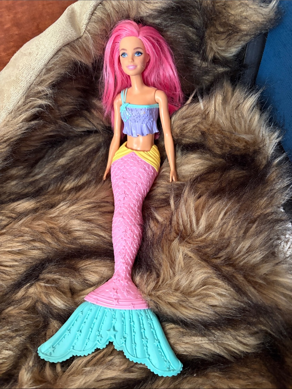 Barbie Dreamtopia Mermaid Doll, Rainbow Cove, Pink Hair & Tail, 2017 Mattel